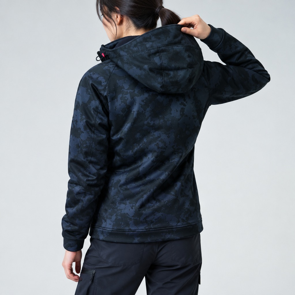 BURTLE ホットフーディ 4123 カモフラブラック
