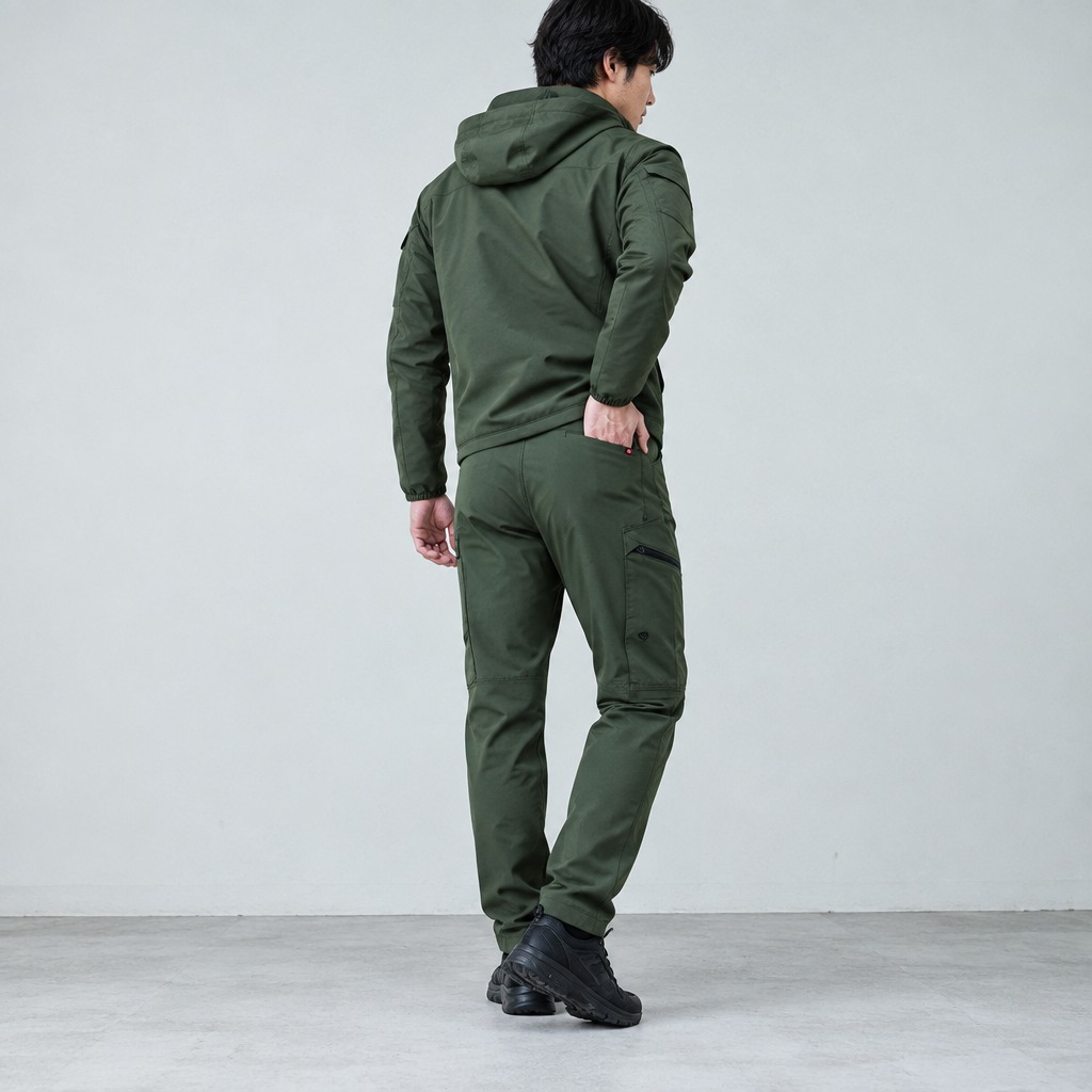 BURTLE ジョガーカーゴパンツ 862 アーミカーキ