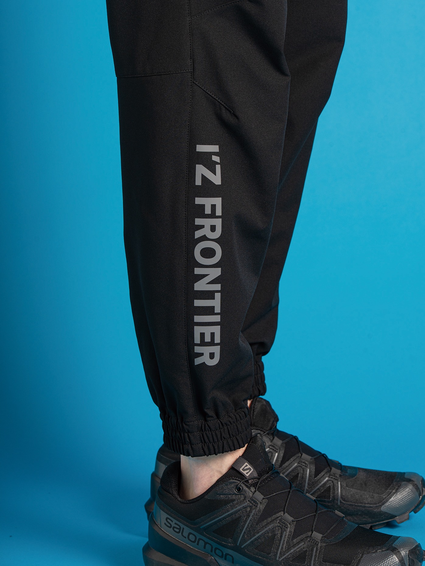 I'Z FRONTIER STERTCH LOOSE CARGO JOGGER PANTS #4008 ブラック