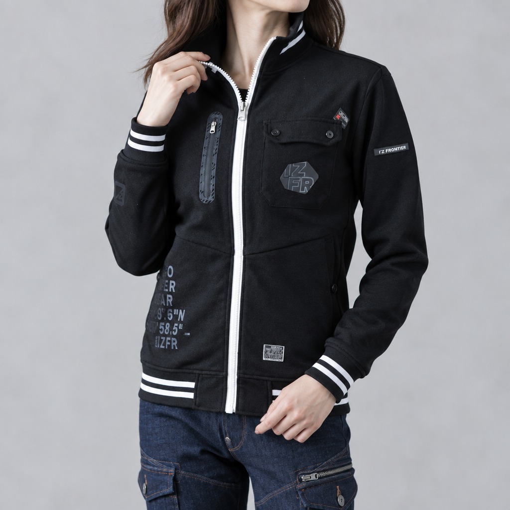 I'Z FRONTIER HEAVY JERSY WORK JACKET #5910 ネオブラック