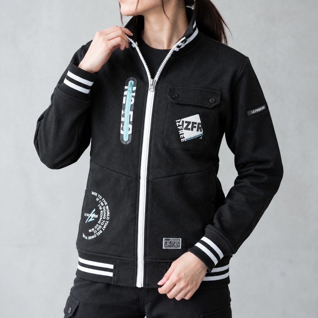 I'Z FRONTIER HEAVY JERSY WORK JACKET #5910P ティファーブラック