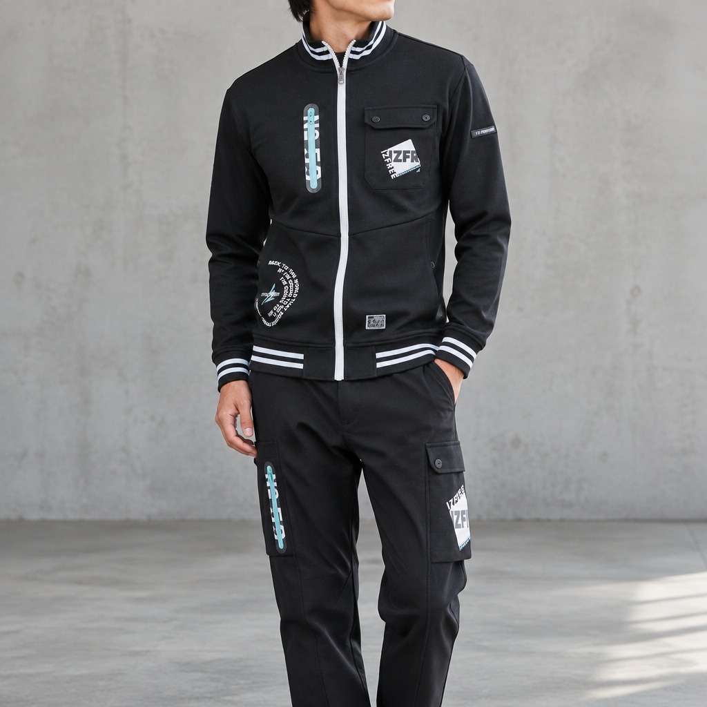 I'Z FRONTIER HEAVY JERSY WORK JACKET #5910P ティファーブラック