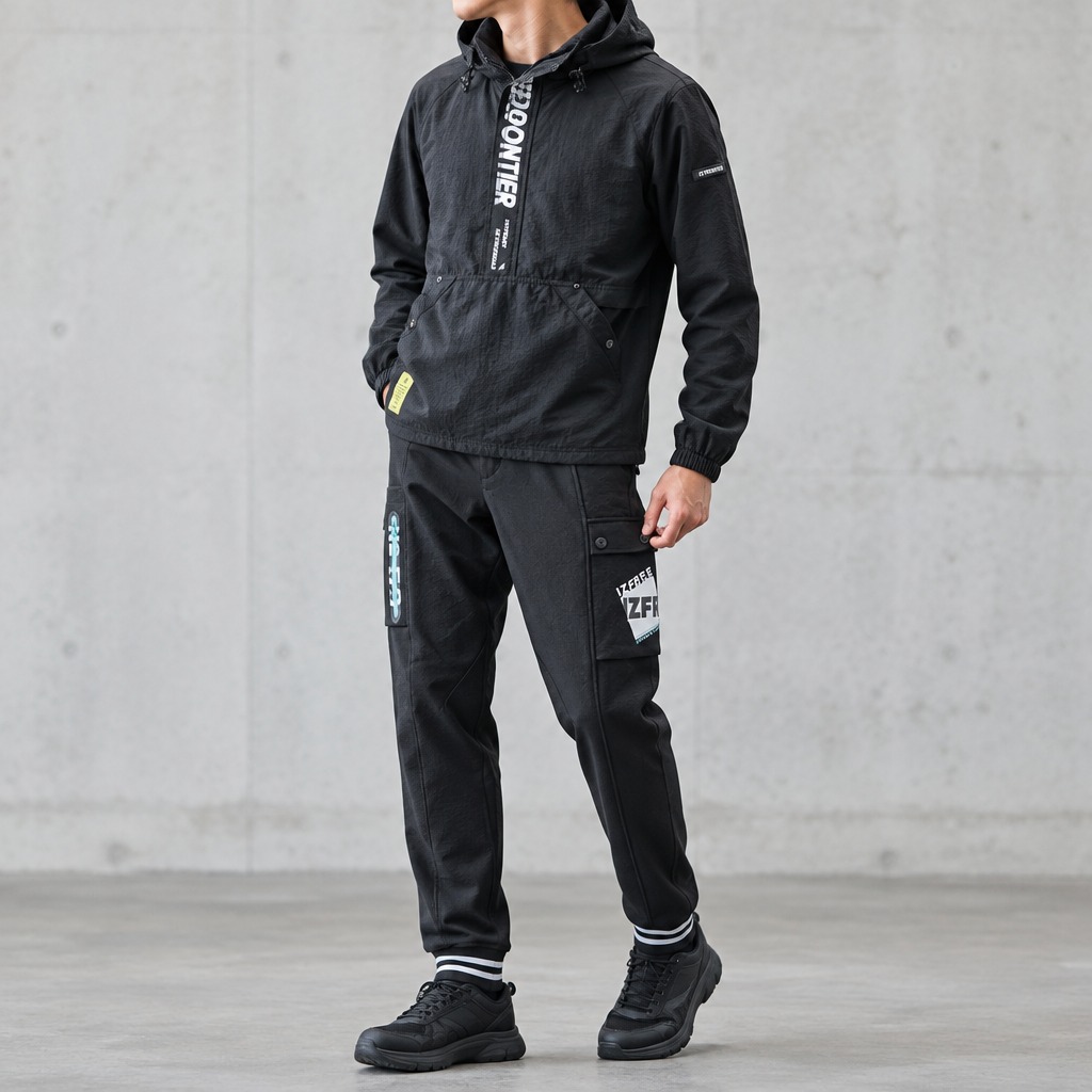 I'Z FRONTIER HEAVY JERSY JOGGER PANTS #5919P ティファーブラック
