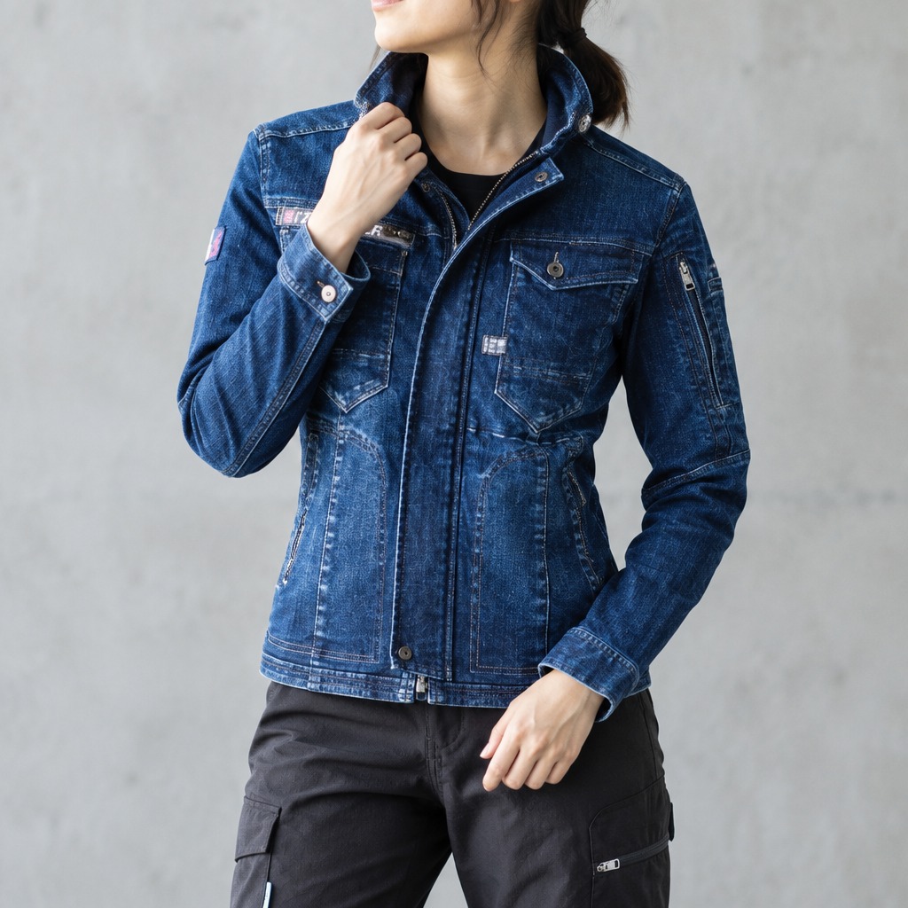 I'Z FRONTIER HIGH STRETCH 3D WORK JACKET #7260 インディゴブルー