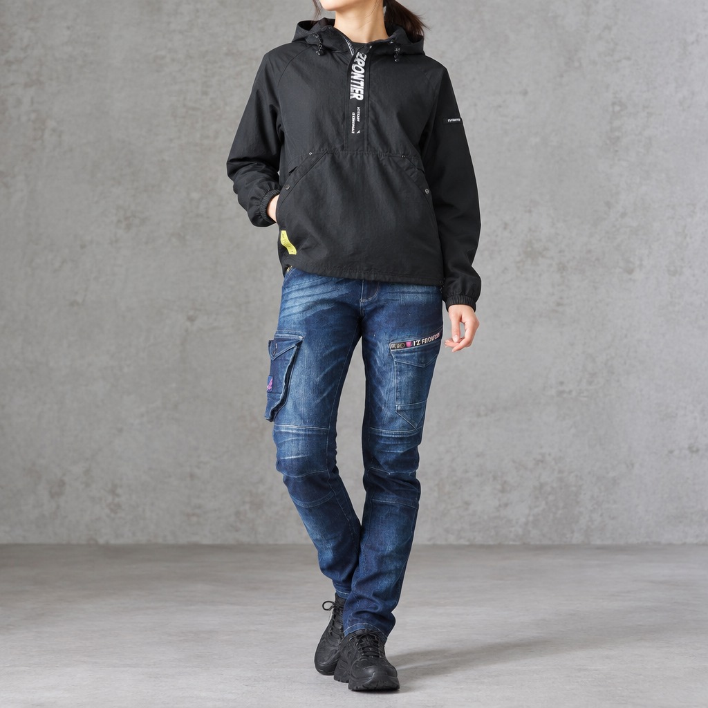 I'Z FRONTIER HIGH STRETCH 3D CARGO PANTS #7262 インディゴブルー