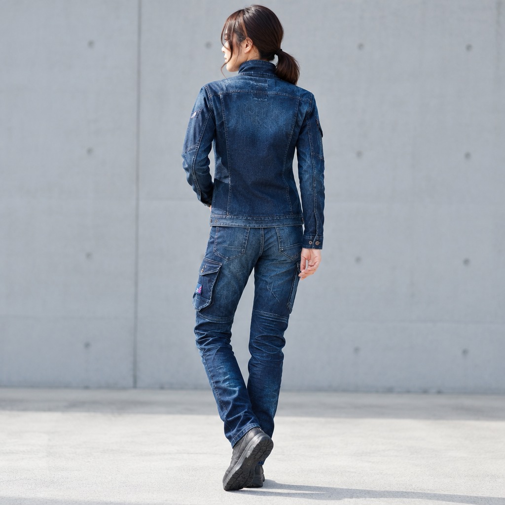 I'Z FRONTIER HIGH STRETCH 3D CARGO PANTS #7262 インディゴブルー
