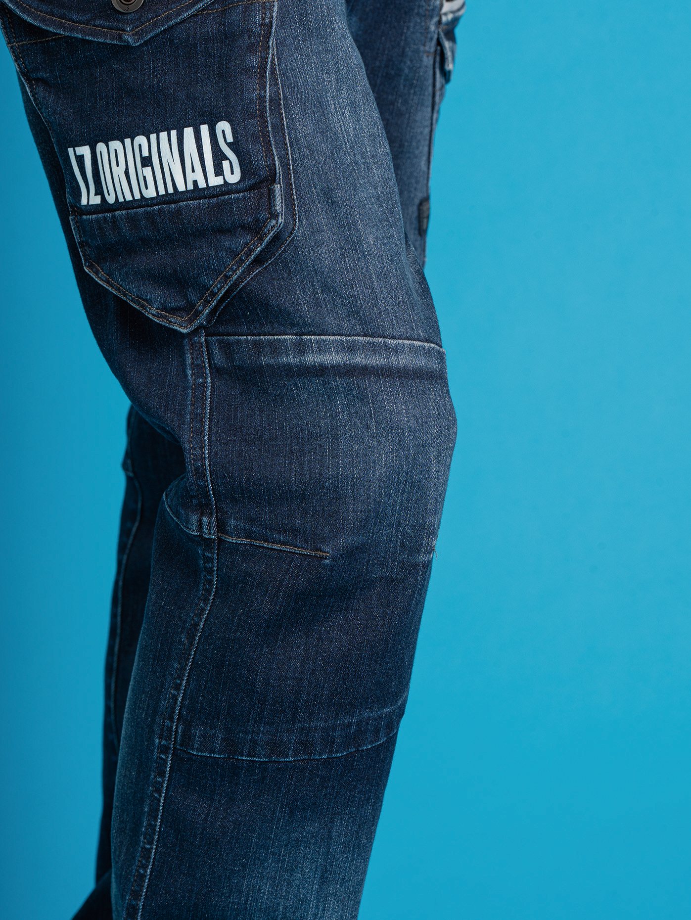 I'Z FRONTIER HIGH STRETCH 3D CARGO PANTS #7262S ネオインディゴ