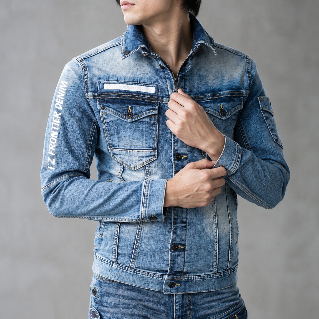 I'Z FRONTIER HIGHPOWER STRETCH DENIM 3D WORK JACKET #7350 ヴィンテージブルー