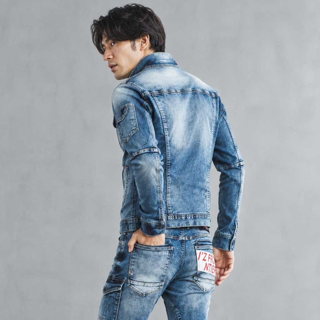 I'Z FRONTIER HIGHPOWER STRETCH DENIM 3D WORK JACKET #7350 ヴィンテージブルー