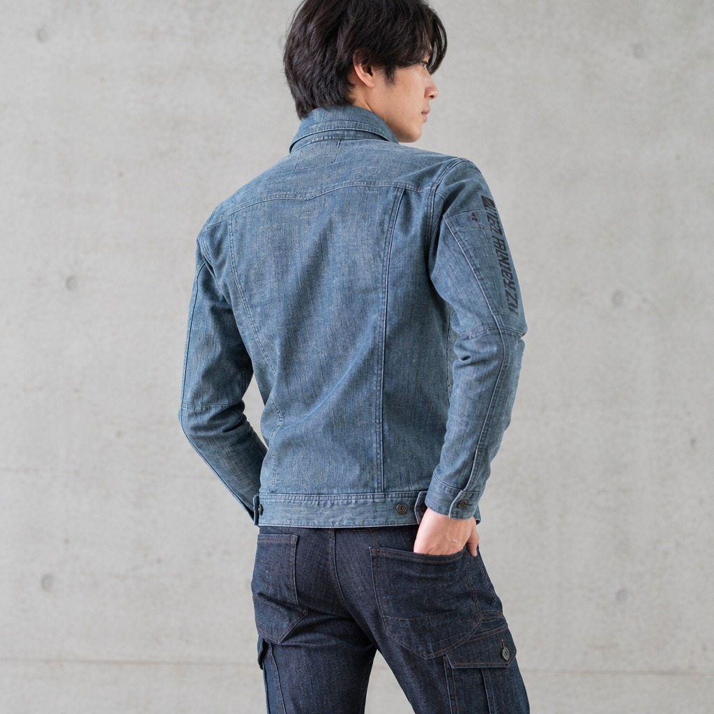 I'Z FRONTIER HIGHPOWER STRETCH DENIM 3D WORK JACKET #7350 ブルーヒッコリー