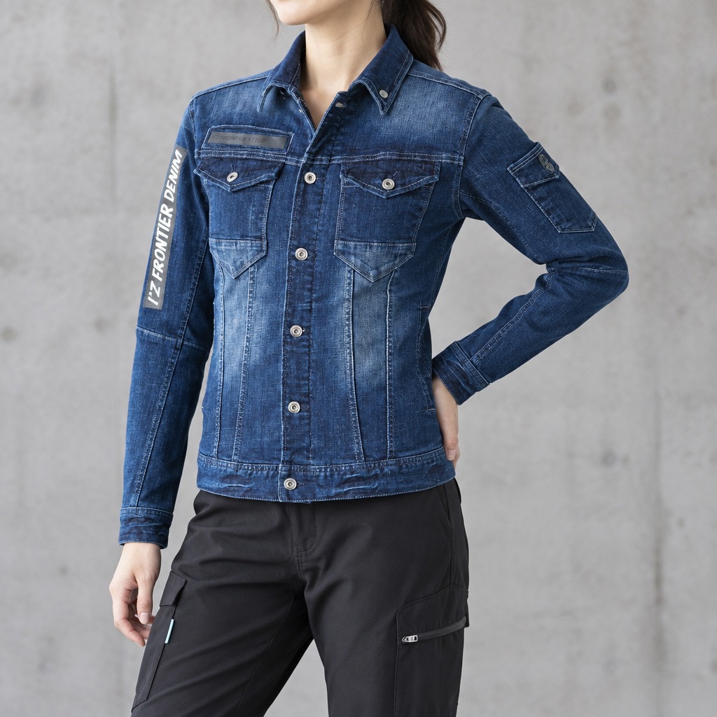I'Z FRONTIER HIGHPOWER STRETCH DENIM 3D WORK JACKET #7350 リファインドブルー