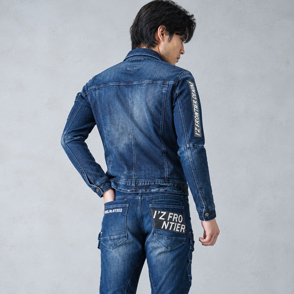 I'Z FRONTIER HIGHPOWER STRETCH DENIM 3D WORK JACKET #7350 リファインドブルー