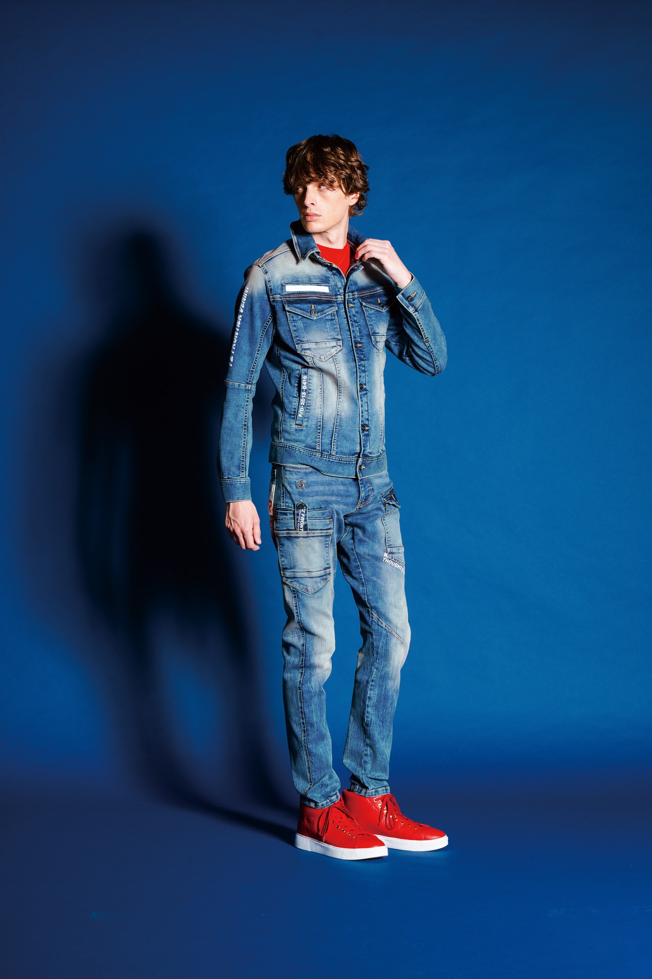 I'Z FRONTIER HIGHPOWER STRETCH DENIM 3D WORK JACKET #7350 ケミカルインディゴ