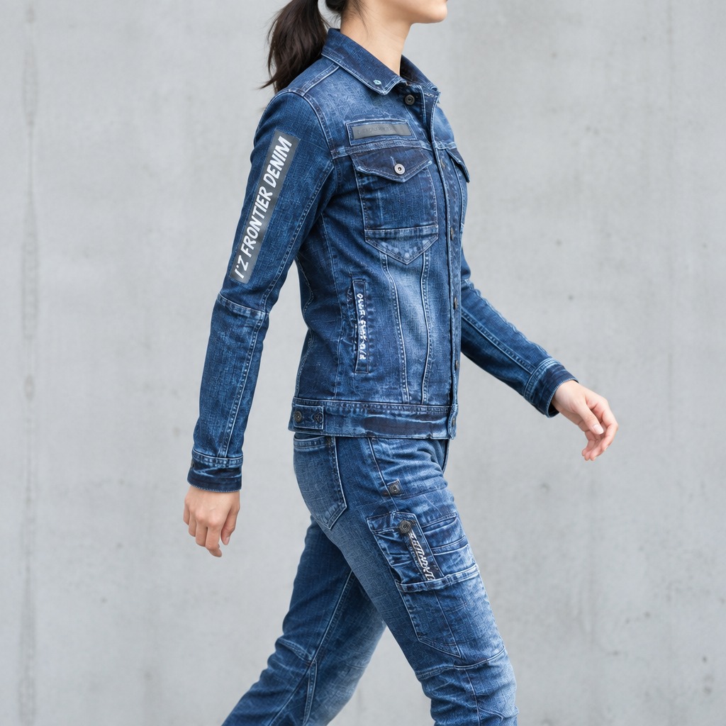 I'Z FRONTIER HIGHPOWER STRETCH DENIM 3D WORK JACKET #7350 ケミカルインディゴ