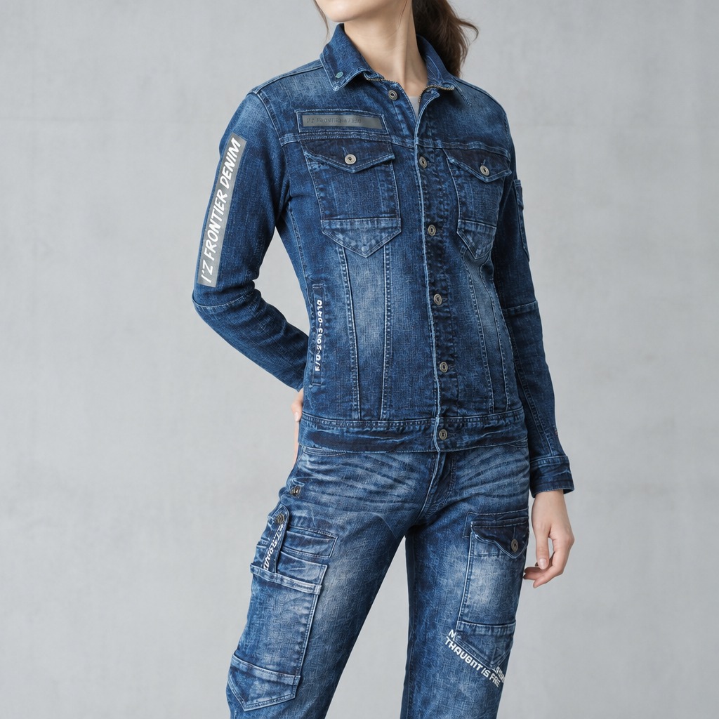 I'Z FRONTIER HIGHPOWER STRETCH DENIM 3D WORK JACKET #7350 ケミカルインディゴ