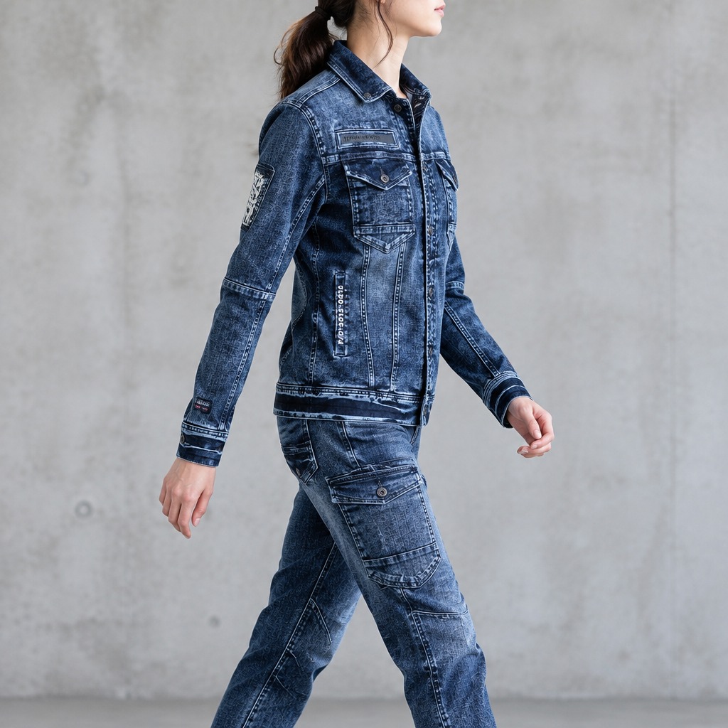 I'Z FRONTIER HIGHPOWER STRETCH DENIM 3D WORK JACKET #7350S ペイズリー