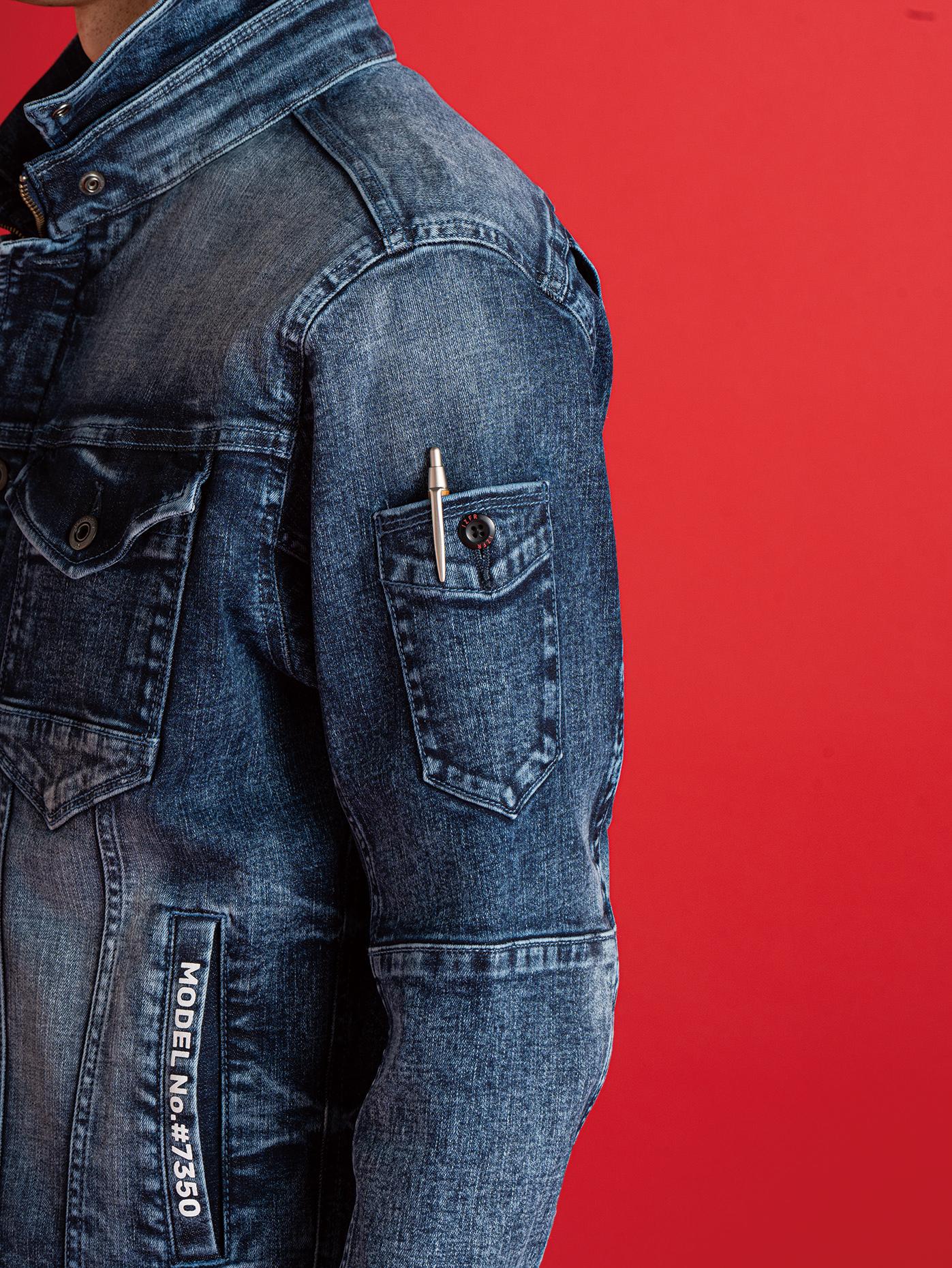 I'Z FRONTIER HIGHPOWER STRETCH DENIM 3D WORK JACKET #7350S ペイズリー