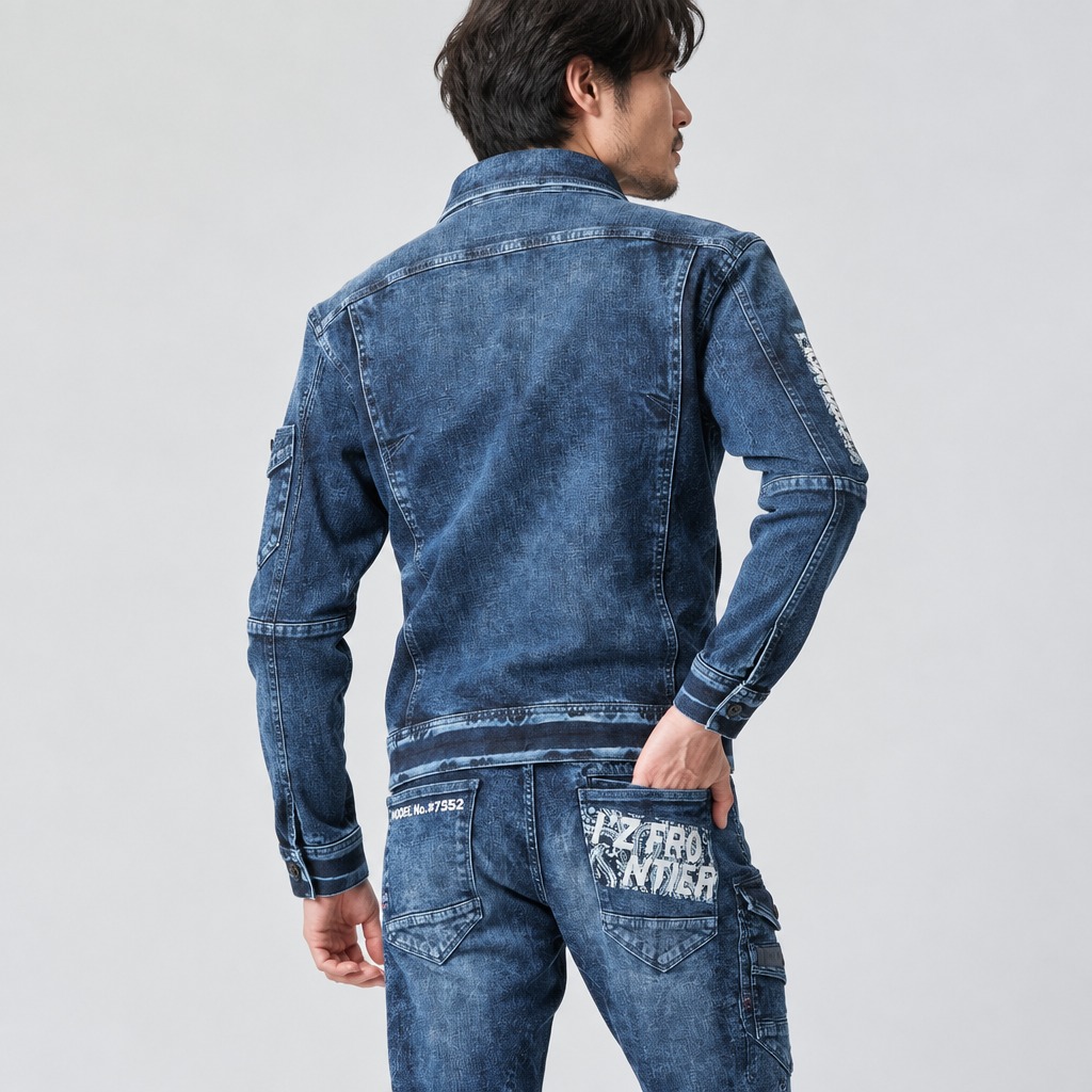 I'Z FRONTIER HIGHPOWER STRETCH DENIM 3D WORK JACKET #7350S ペイズリー