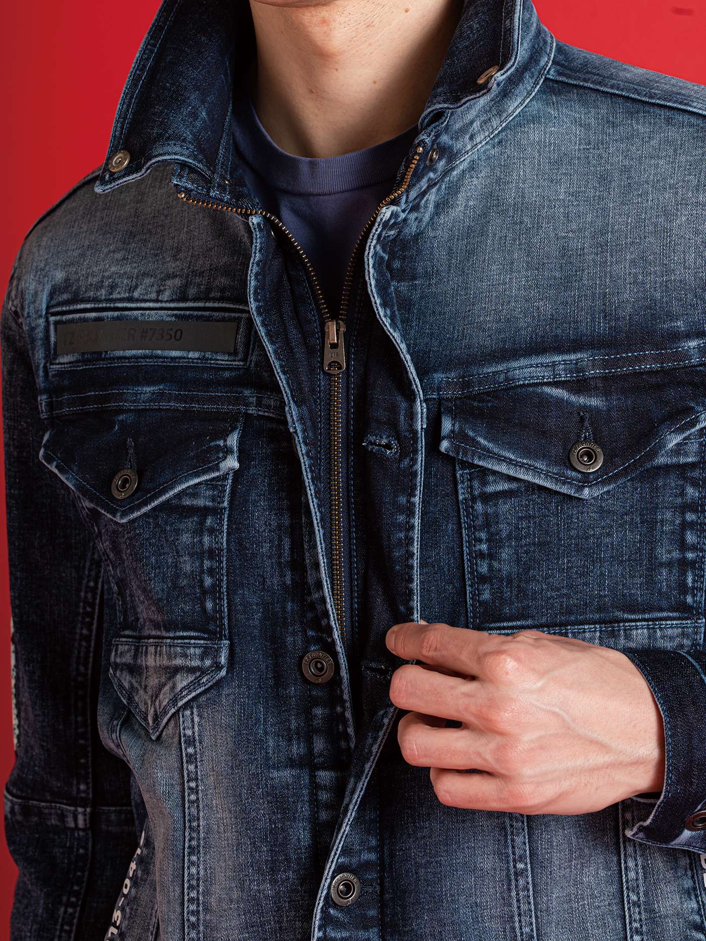 I'Z FRONTIER HIGHPOWER STRETCH DENIM 3D WORK JACKET #7350S ペイズリー