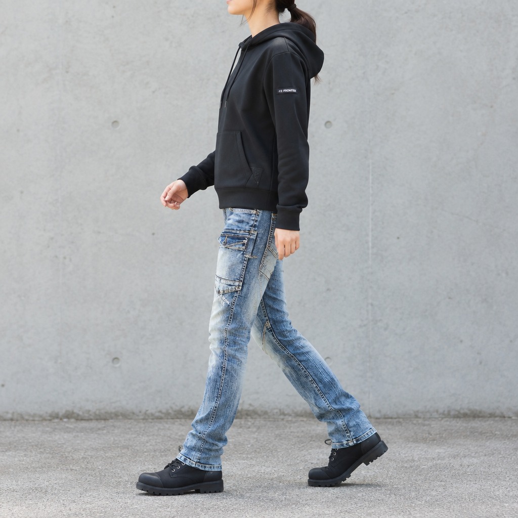 I'Z FRONTIER HIGHPOWER STRETCH DENIM CARGO PANTS #7352 ヴィンテージブルー