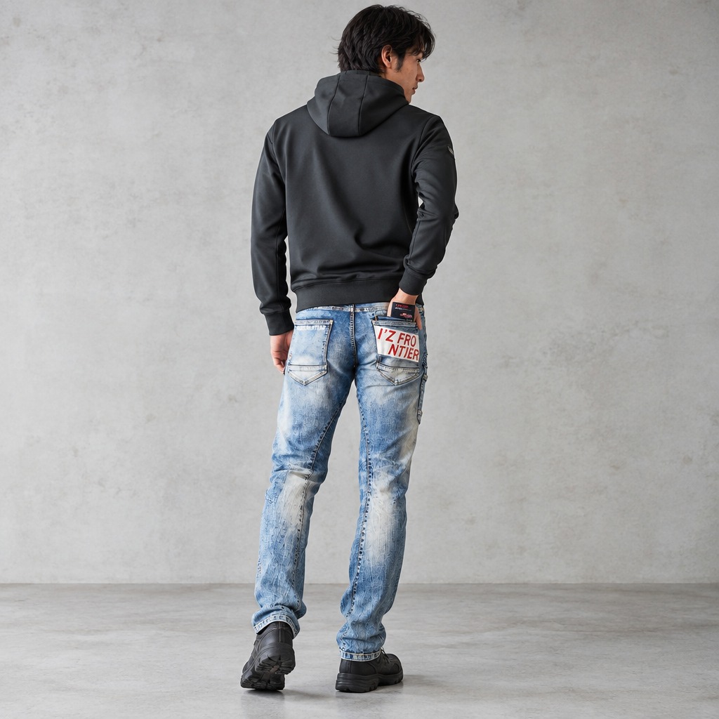 I'Z FRONTIER HIGHPOWER STRETCH DENIM CARGO PANTS #7352 ヴィンテージブルー