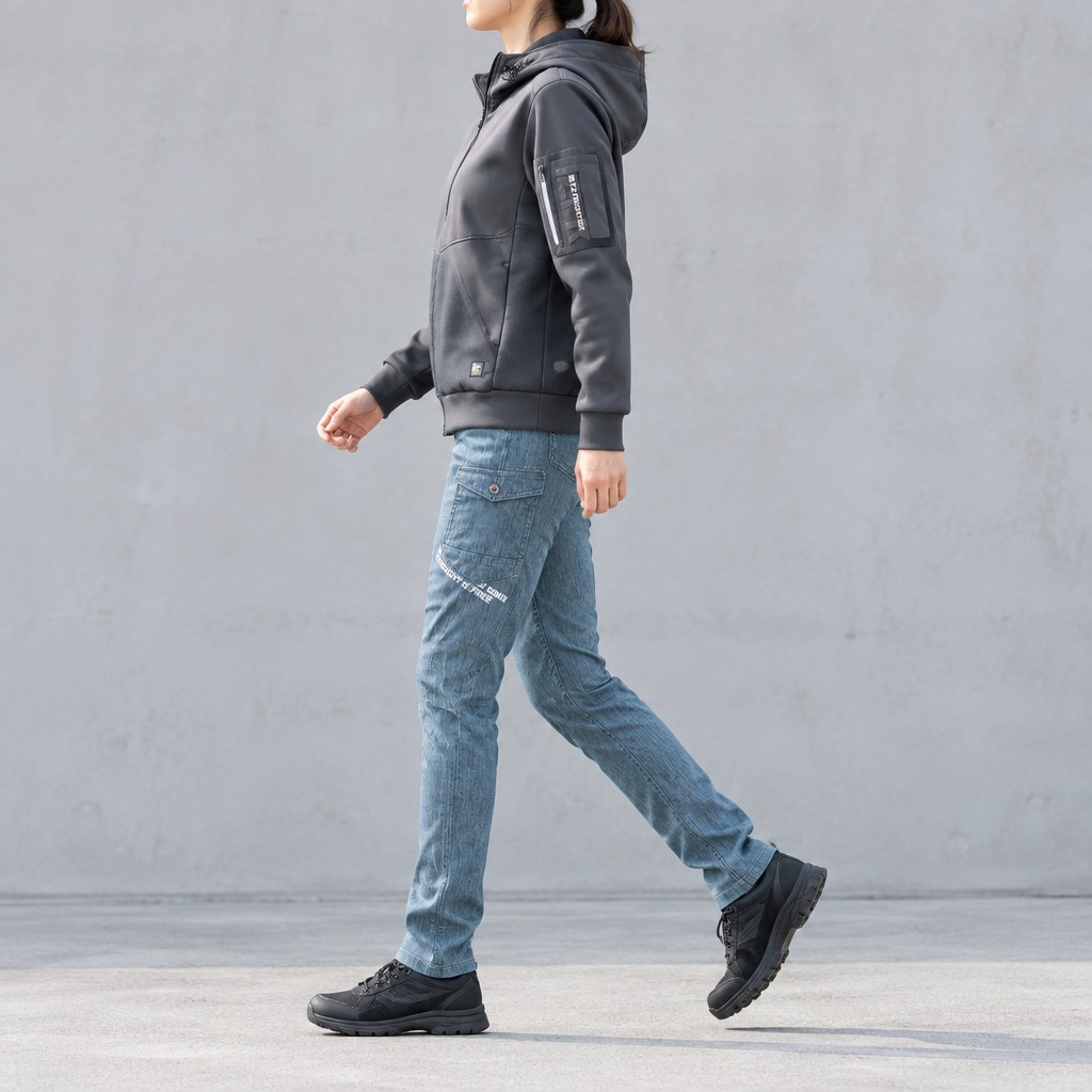 I'Z FRONTIER HIGHPOWER STRETCH DENIM CARGO PANTS #7352 ブルーヒッコリー