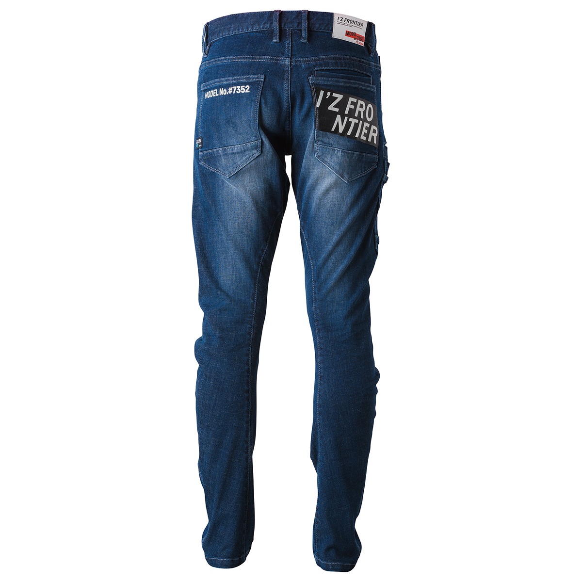 I'Z FRONTIER HIGHPOWER STRETCH DENIM CARGO PANTS #7352 リファインドブルー