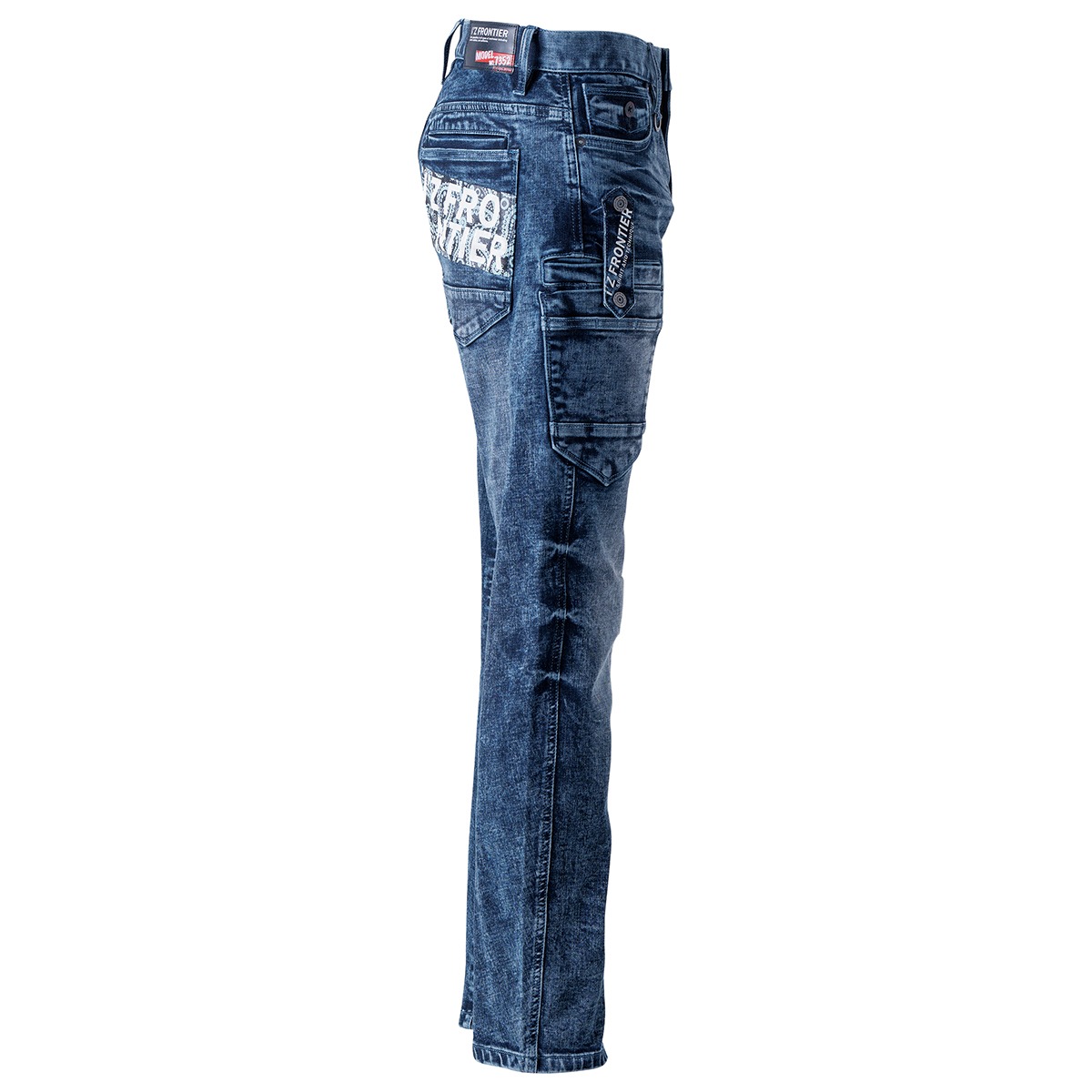 I'Z FRONTIER HIGHPOWER STRETCH DENIM CARGO PANTS #7352S ペイズリー