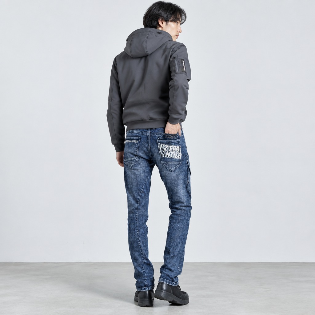 I'Z FRONTIER HIGHPOWER STRETCH DENIM CARGO PANTS #7352S ペイズリー