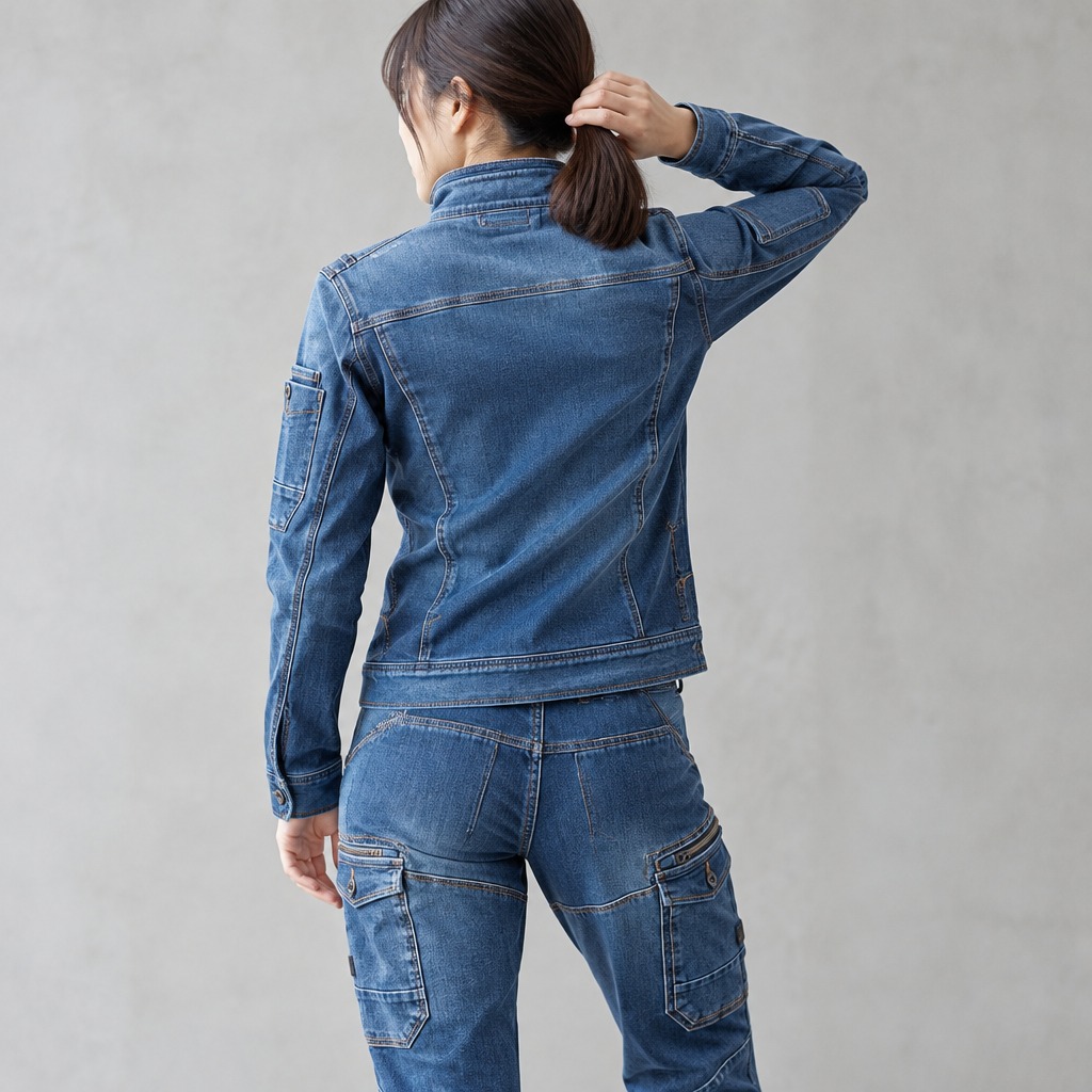I'Z FRONTIER 2WAY STRETCH 3D WORK JACKET #7630 インディゴブルー