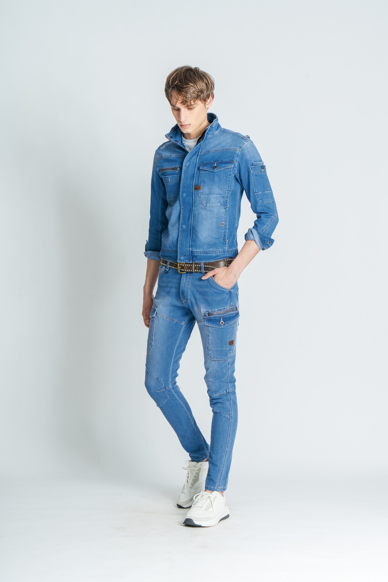 I'Z FRONTIER 2WAY STRETCH 3D WORK JACKET #7630 ウォータリーブルー
