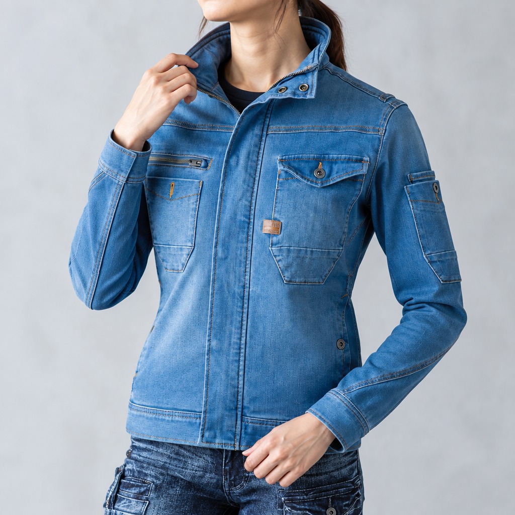 I'Z FRONTIER 2WAY STRETCH 3D WORK JACKET #7630 ウォータリーブルー