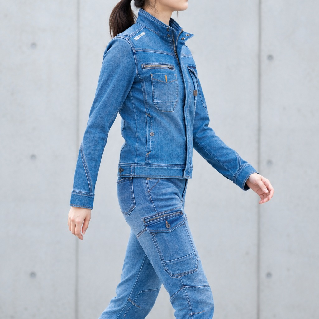 I'Z FRONTIER 2WAY STRETCH 3D WORK JACKET #7630 ウォータリーブルー
