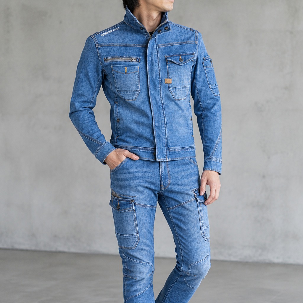 I'Z FRONTIER 2WAY STRETCH 3D WORK JACKET #7630 ウォータリーブルー