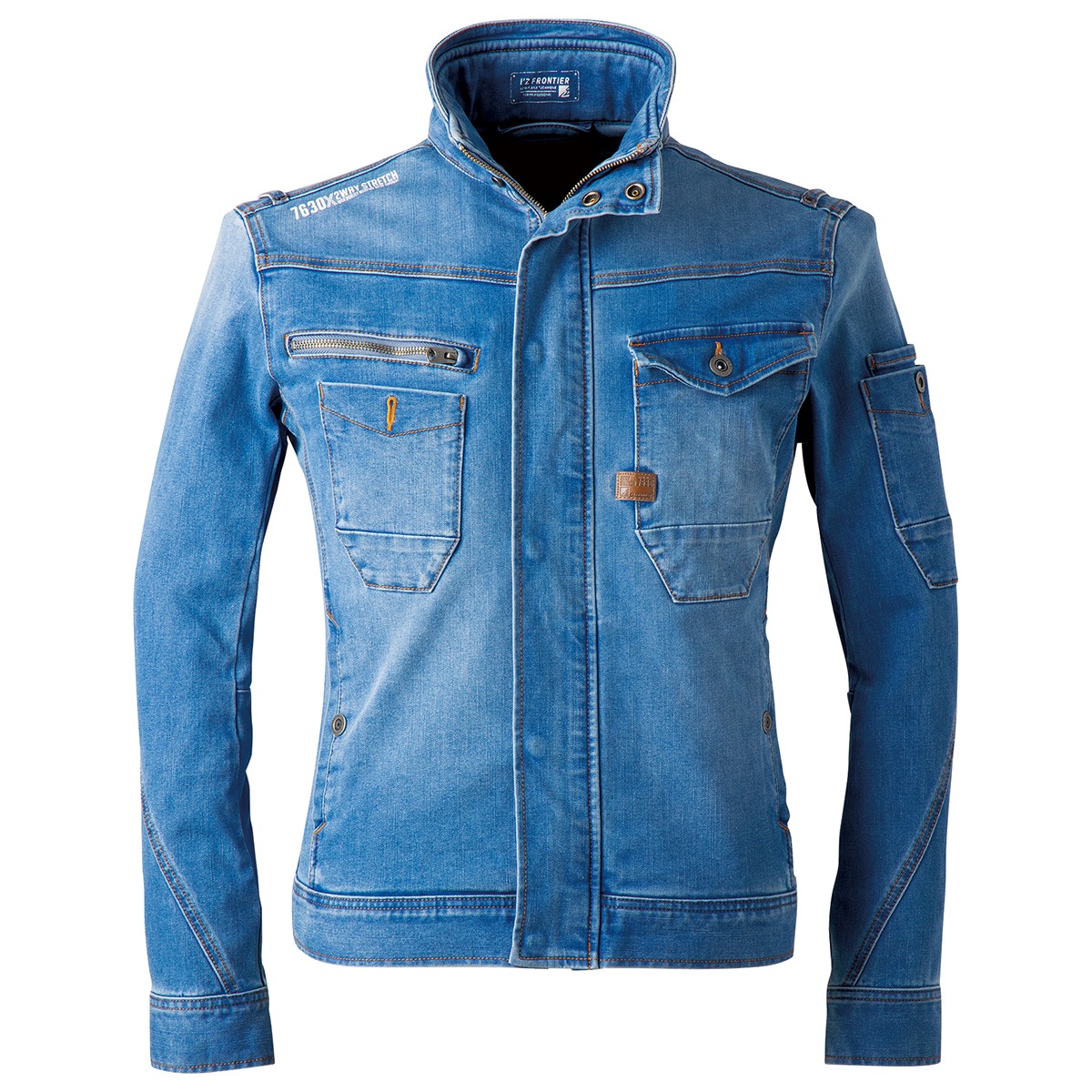 I'Z FRONTIER 2WAY STRETCH 3D WORK JACKET #7630 ウォータリーブルー
