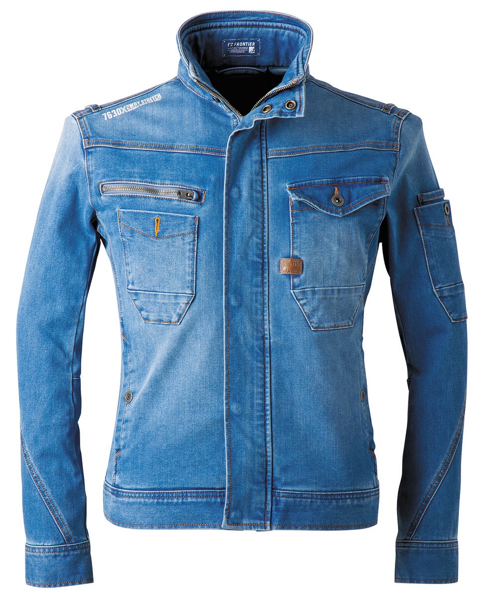I'Z FRONTIER 2WAY STRETCH 3D WORK JACKET #7630 ウォータリーブルー
