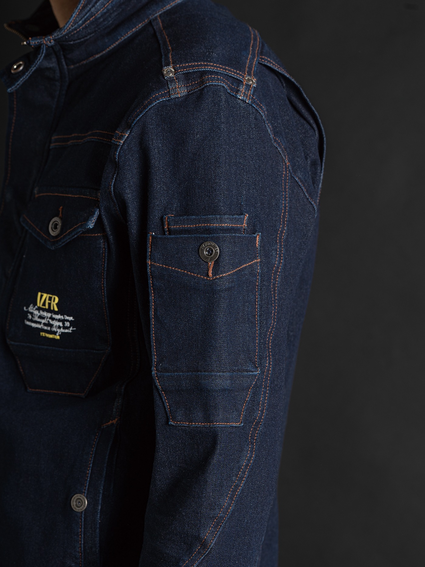 I'Z FRONTIER 2WAY STRETCH 3D WORK JACKET #7630S リッチャーインディゴ