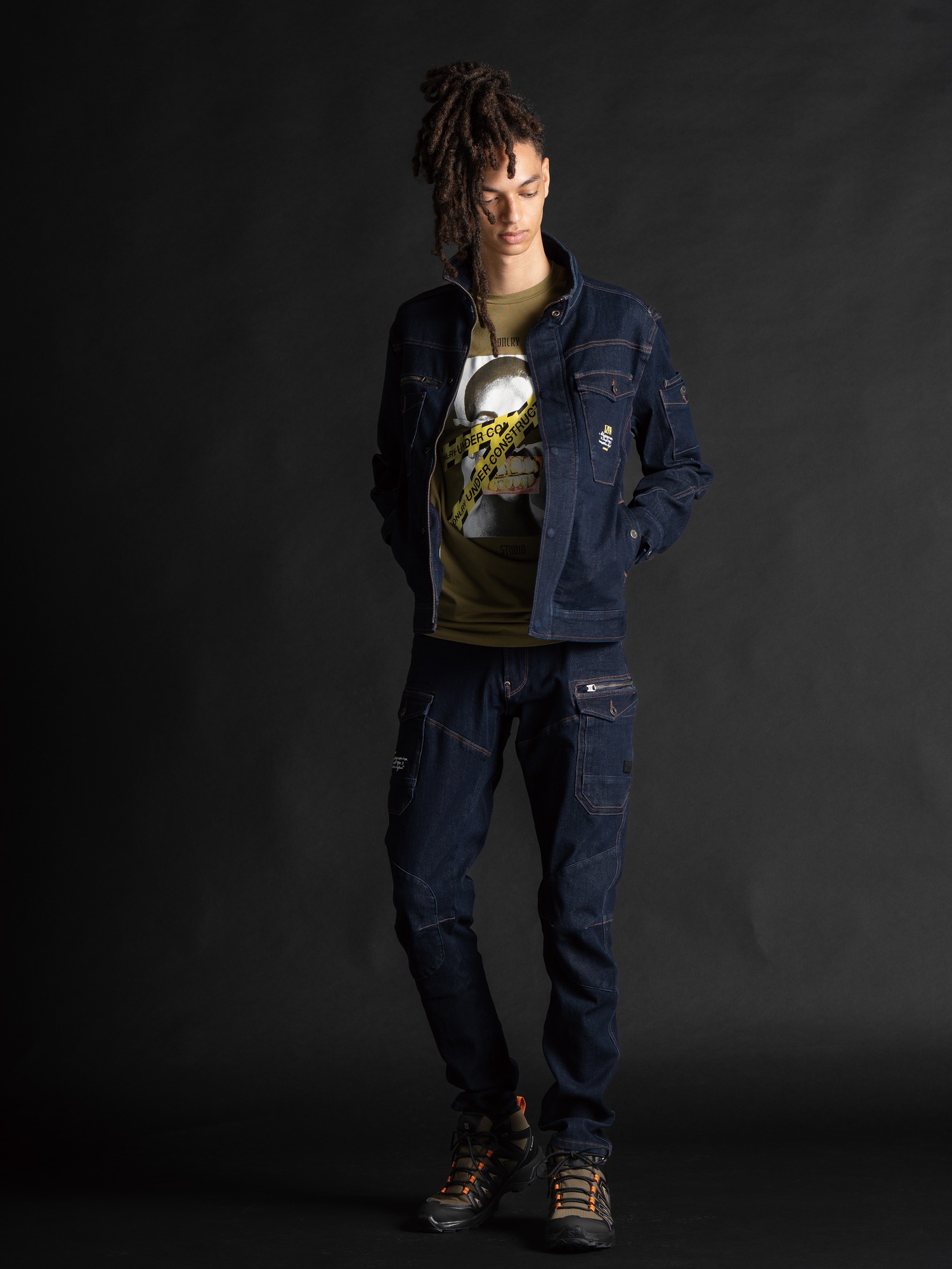 I'Z FRONTIER 2WAY STRETCH 3D WORK JACKET #7630S リッチャーインディゴ
