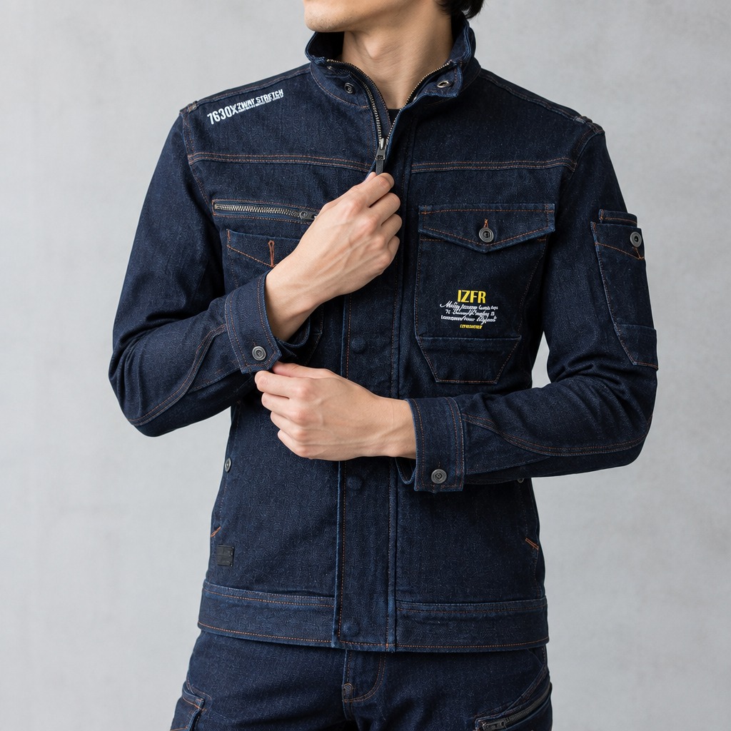 I'Z FRONTIER 2WAY STRETCH 3D WORK JACKET #7630S リッチャーインディゴ