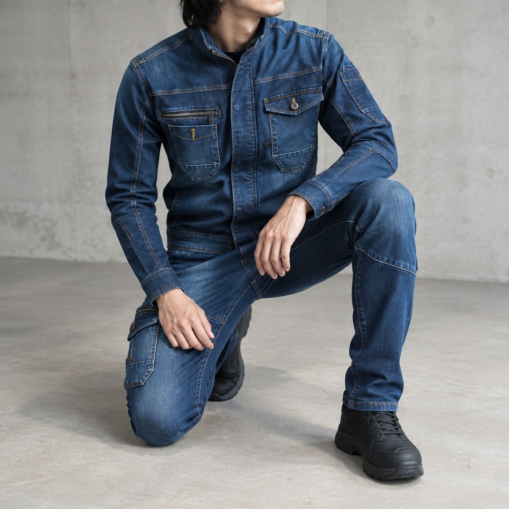 I'Z FRONTIER 2WAY STRETCH 3D CARGO PANTS #7632 インディゴブルー