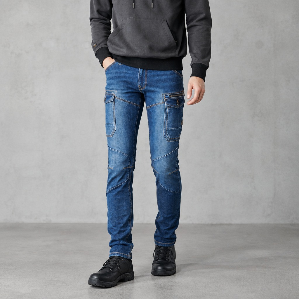 I'Z FRONTIER 2WAY STRETCH 3D CARGO PANTS #7632 インディゴブルー