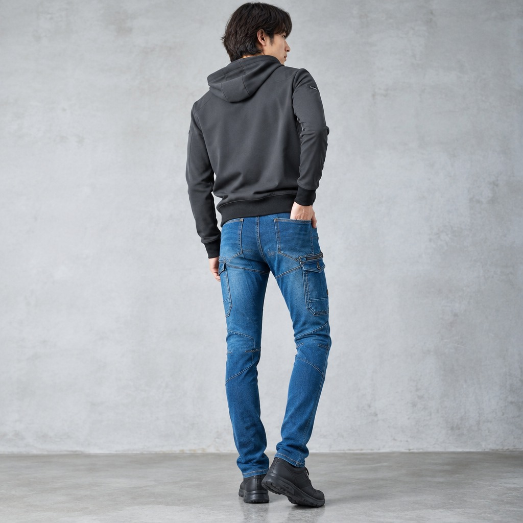I'Z FRONTIER 2WAY STRETCH 3D CARGO PANTS #7632 インディゴブルー