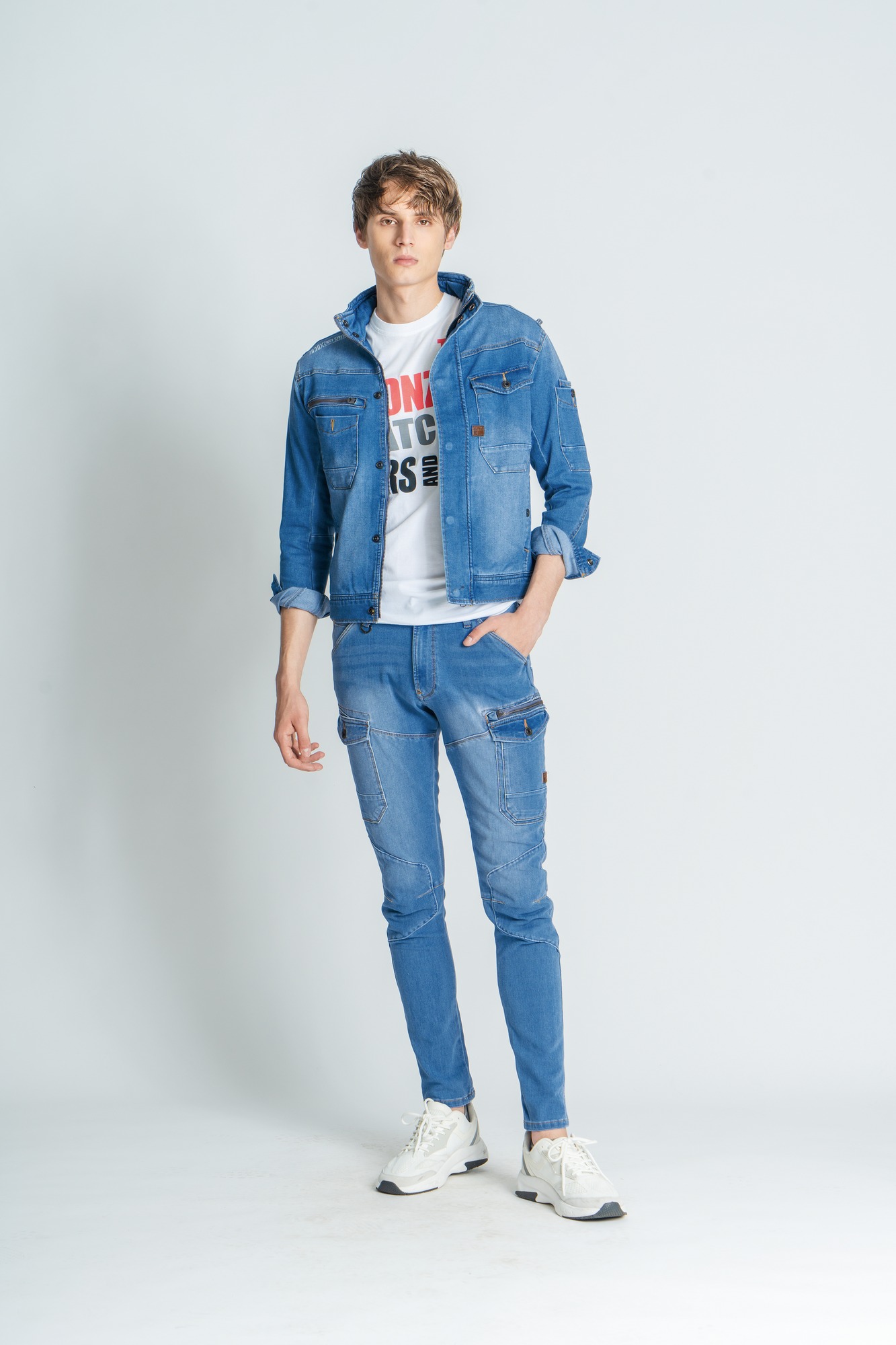 I'Z FRONTIER 2WAY STRETCH 3D CARGO PANTS #7632 ウォータリーブルー