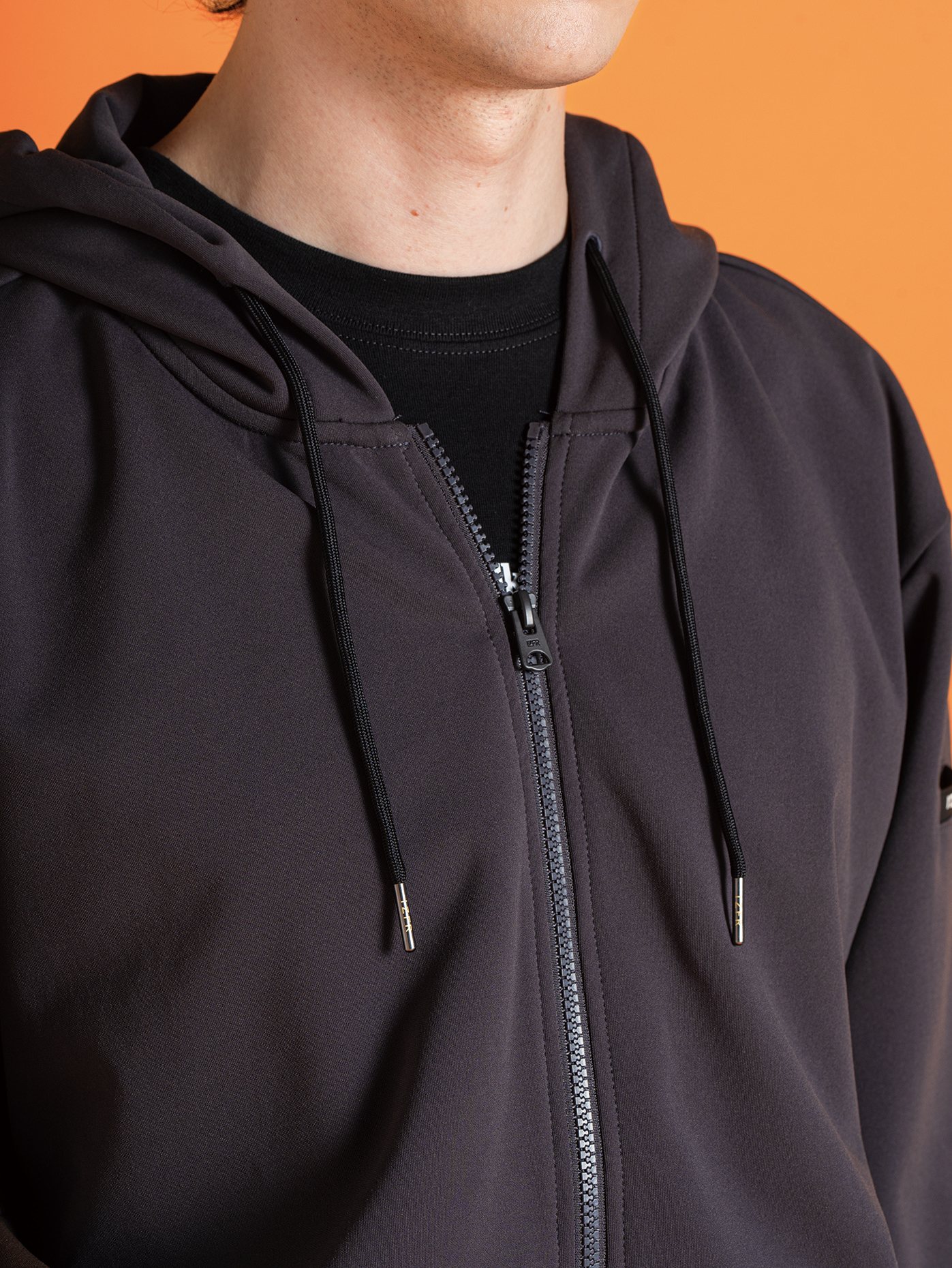 I'Z FRONTIER LIGHT WEIGHT STERTCH ACTIVE FULL ZIP HOODIE #8617 チャコールグレー