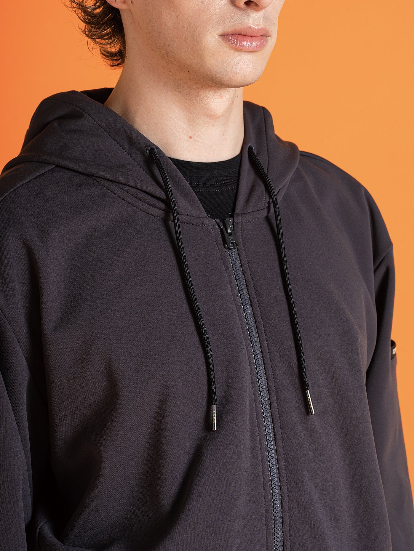 I'Z FRONTIER LIGHT WEIGHT STERTCH ACTIVE FULL ZIP HOODIE #8617 チャコールグレー