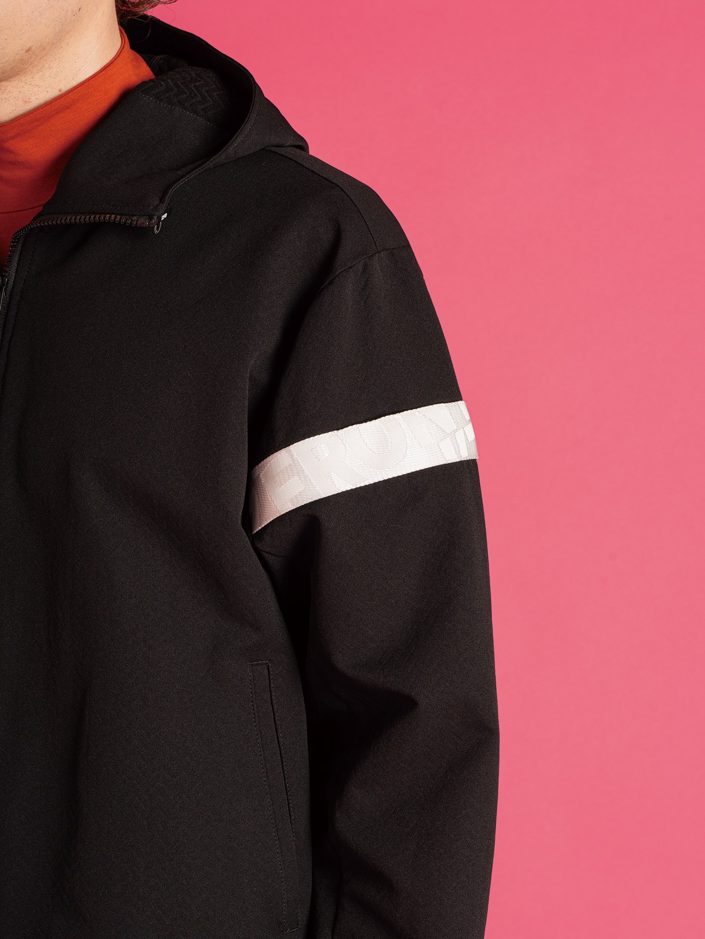 I'Z FRONTIER A.D. STERTCH WORM FREECE FULL ZIP HOODIE #8720 ブラック