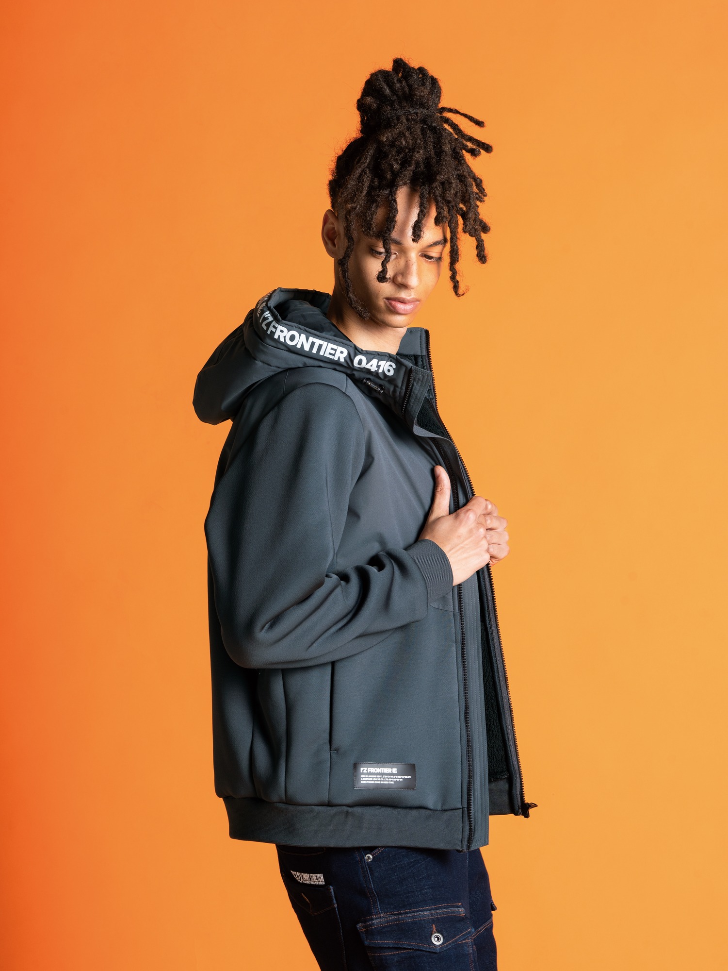 I'Z FRONTIER HYBRID STRECH LINING BOA FULL ZIP PARKA #8810 ニュームグレー