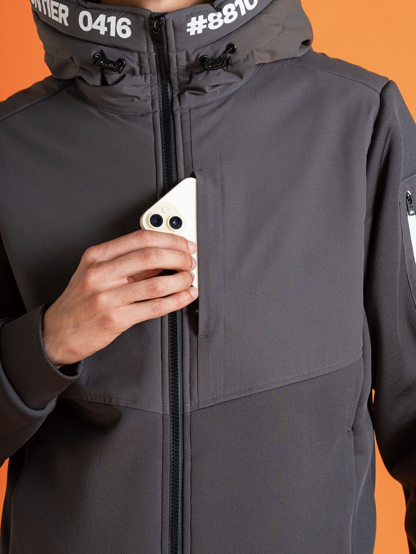 I'Z FRONTIER HYBRID STRECH LINING BOA FULL ZIP PARKA #8810 ニュームグレー