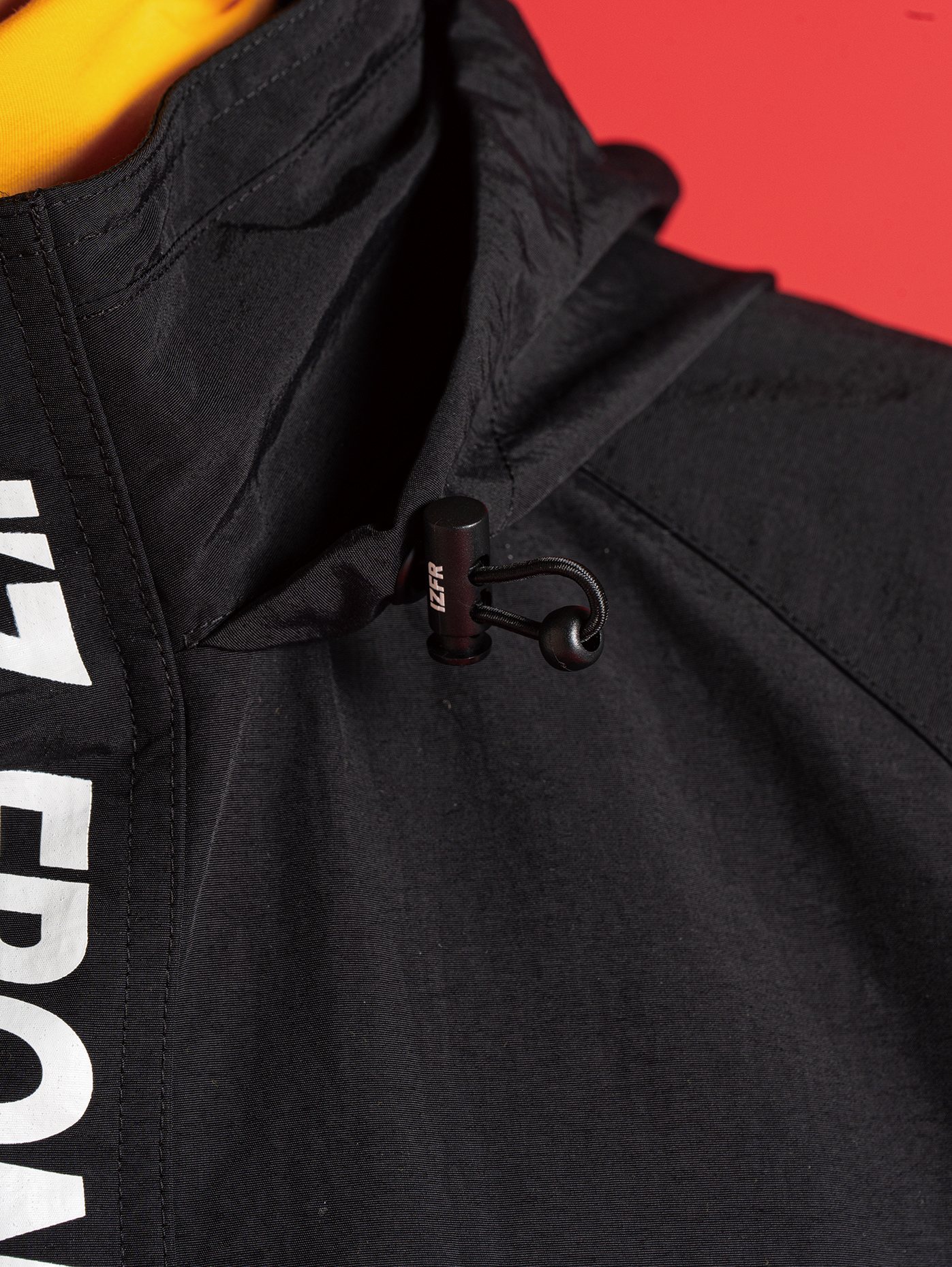 I'Z FRONTIER HARD TASRAN NYLON HALF ZIP PARKA #9019 レアブラック