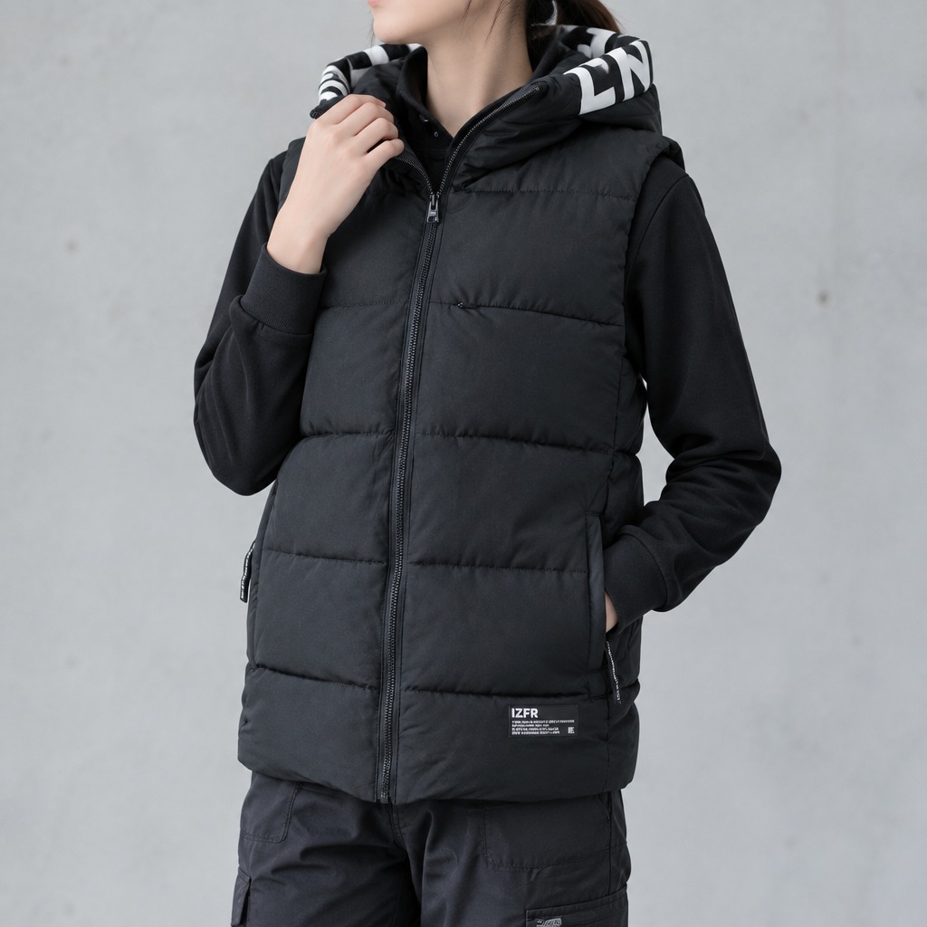 I'Z FRONTIER ALUMINUM STRETCH VEST PARKA #9569 ブラック
